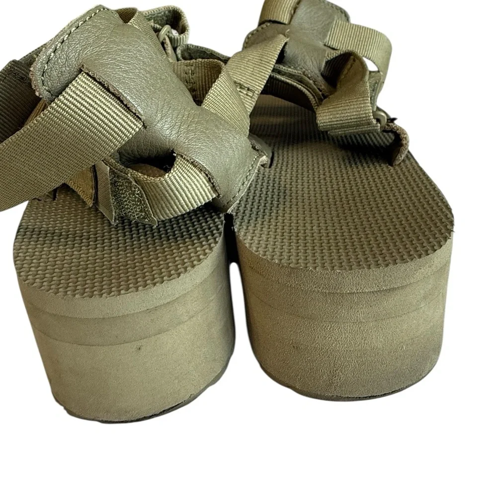Teva Flatform Mevia Olive Green Women's 8 Platform Summer Festival - Picture 5 of 16
